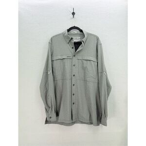 GAMEGUARD GunMetal TekCheck Gray Button Up Shirt | Long Sleeve Size L